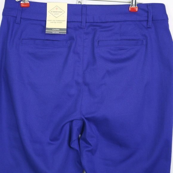 St John's Bay Secretly Slender Capri Pants Violet Purple Mid Rise 10 - Picture 11 of 11